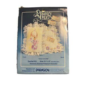Precious Moments Sachet Kit "Jesus Loves Me" With Paragon Needlecraft Materials